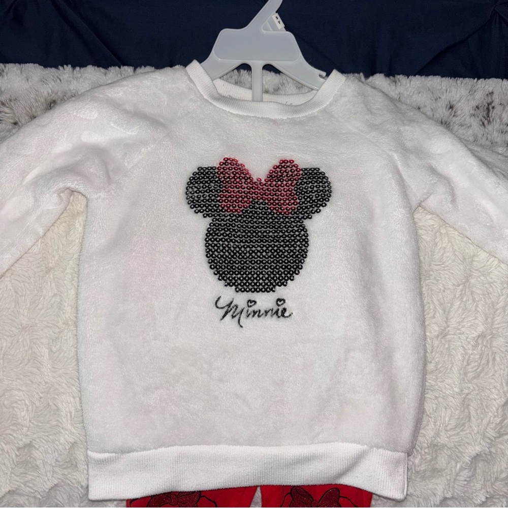 Disney Minnie Mouse Cozy White Sweater/Leggings - 3T - Picture 2 of 5